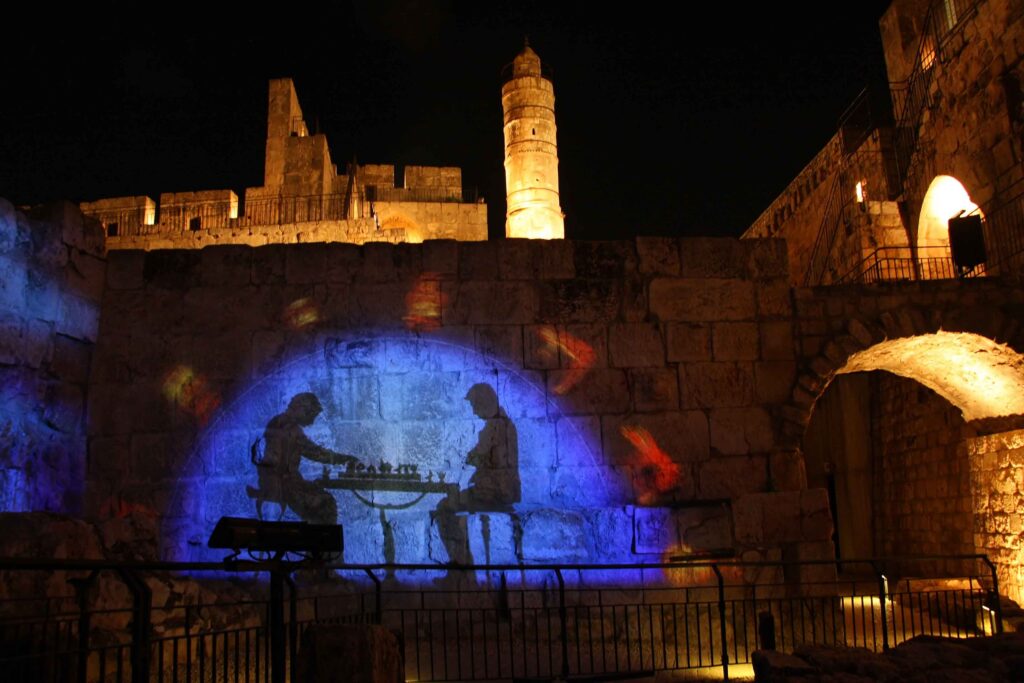 Tower of David Night Light Show