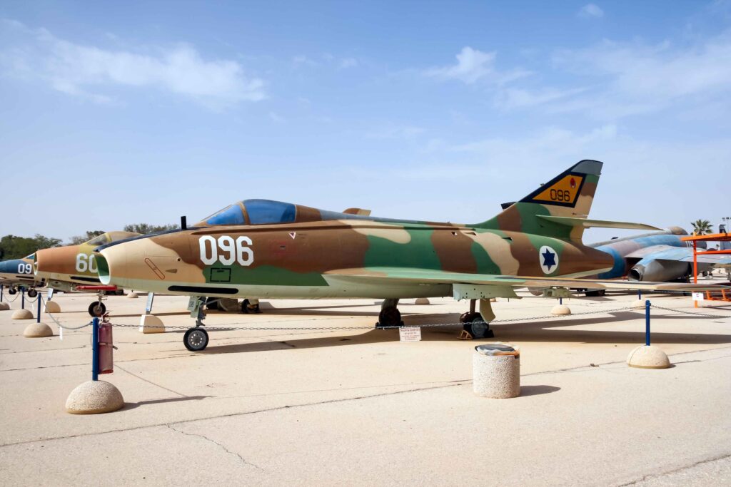 camouflage colored planes at the israeli air force museum