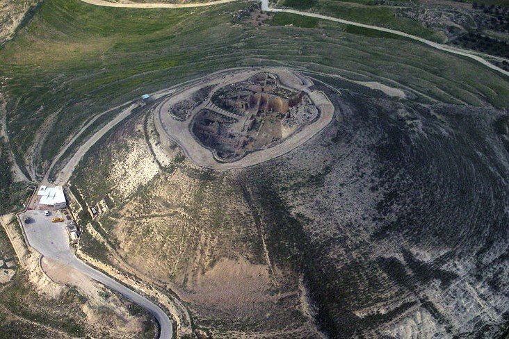 The impressive mound that is Herodium. Image wikicommons