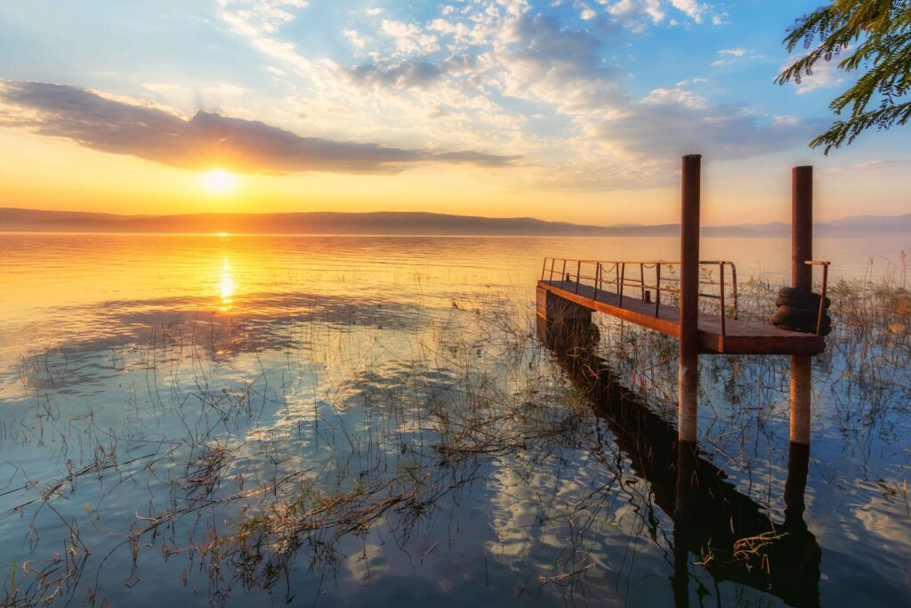 kibbutz ein gev sunset israel