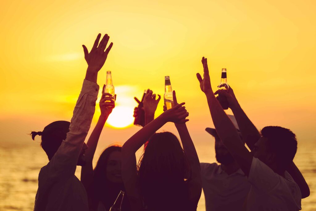 people partying at the red sea beer festival in eilat israel