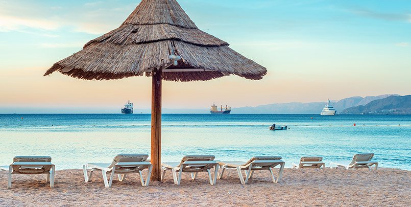 Relax at the most beautiful beach in Eilat