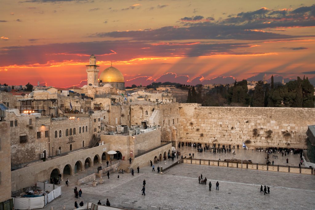 The Kotel, the world's holiest Jewish site in Jerusalem Israel