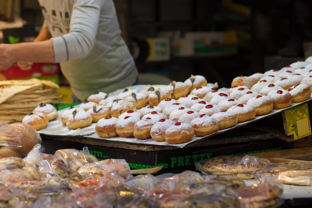 hanukkah in jerusalem israel sufganiyot