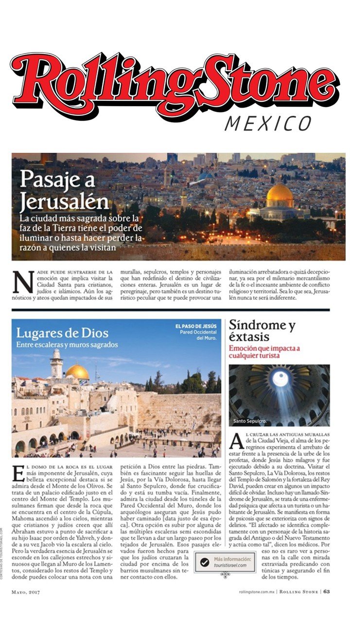 Rolling Stone Mexico Tourist Israel